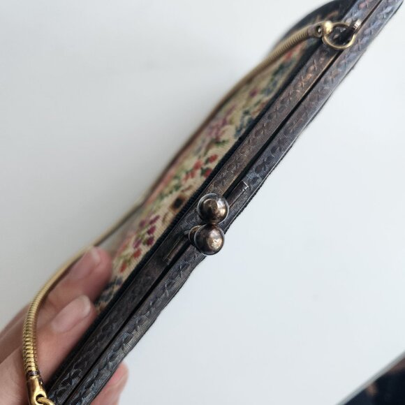 Vintage Needlepoint Purse - Picture 3 of 4